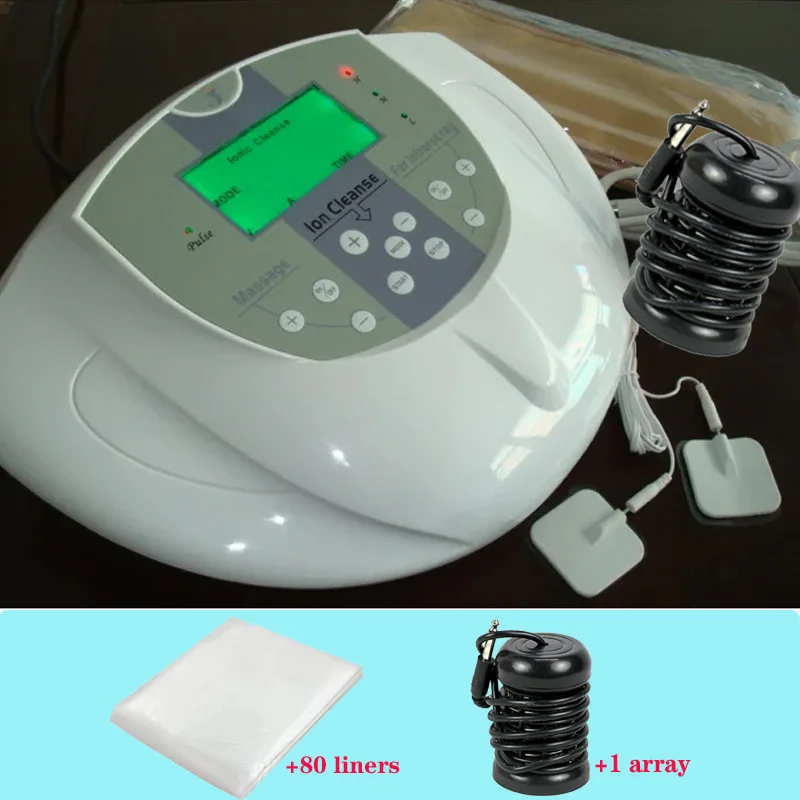 Ionische Detox Foot Spa Machine Met Verwarmingsband En Elektrode Patch Hydrotherapie Ionencel Detox Foot Spa Salon Aluminium Box Pack