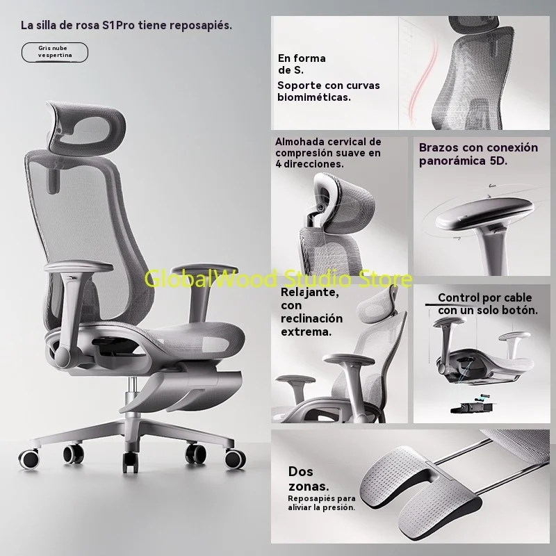 

Chaise Design Chairs Headrests Lightweight Chair for Desk Single Recliner Computer Chair With Wheels Reclining Relax Armchairs