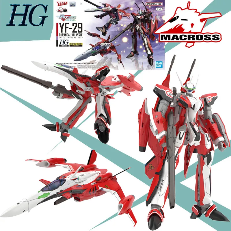

Bandai Original MODEL KIT GUNDAM HG 1/100 DURANDAL VALKYRIE YF-29 Anime Action Figure Assembly Model Toys Model Gifts For boys