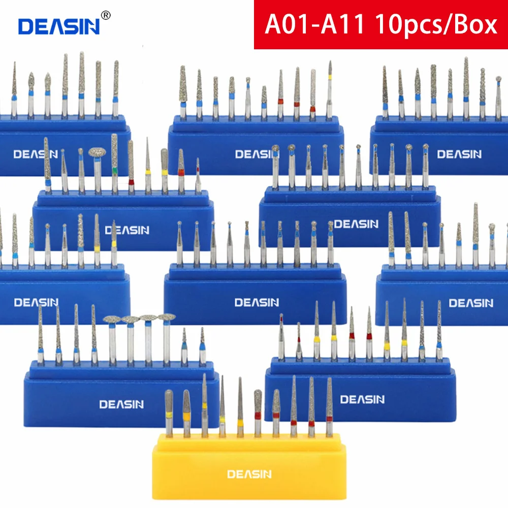 

5pcs/box Dental High Speed Diamond Burs Set Dentistry Tooth Crown Inlay Preparation Burs Polishing Tools Dentistry Accessories