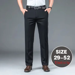 FENROOST Men's Plus Size Fit Business Casual Pants Big Tall Classic Dress Pants Elasticity Casual Straight Leg Daily Trousers