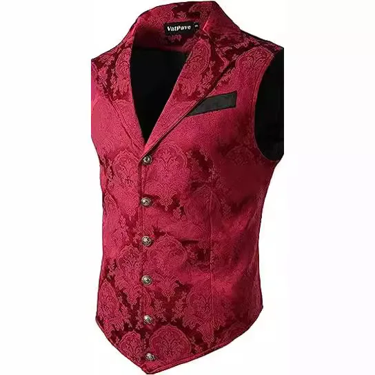 

Мужской готический костюм на Хэллоуин, средневековое длинное пальто, жилет, косплей, Новое поступление, специальная широкая посадка, рабочая одежда с высоким воротником