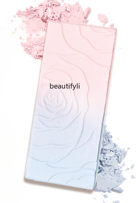 Gradient Nine-Color Eye Shadow Plate Highlight Blush Repair Integrated Integrated Eye and Cheek Cloud Mist Rose