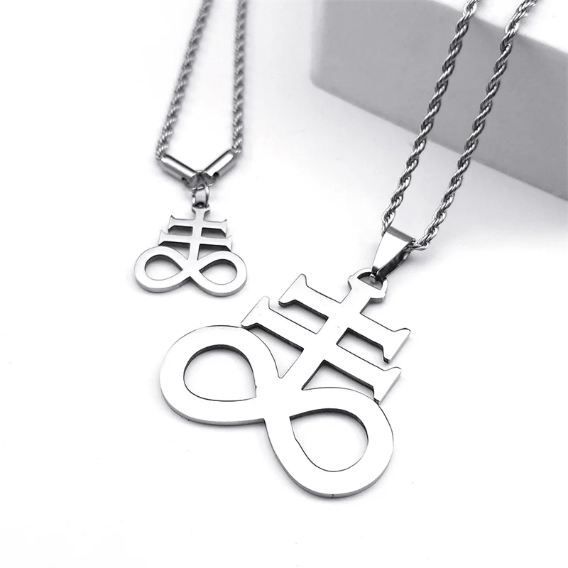 Women's Stainless Steel Satan Cross Jewelry Set