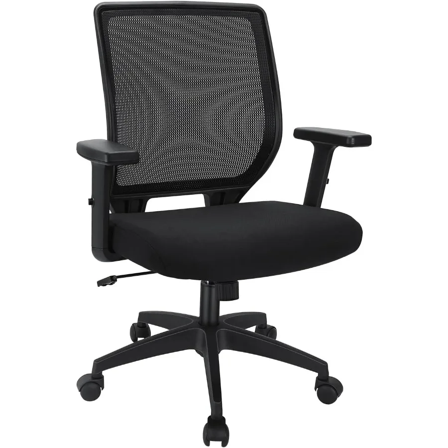كرسي مكتب مريح للاستخدام المنزلي مع أذرع قابلة للتعديل ومسند ظهر شبكي مسامي مريح كرسي مهام دوار متوسط الظهر #5