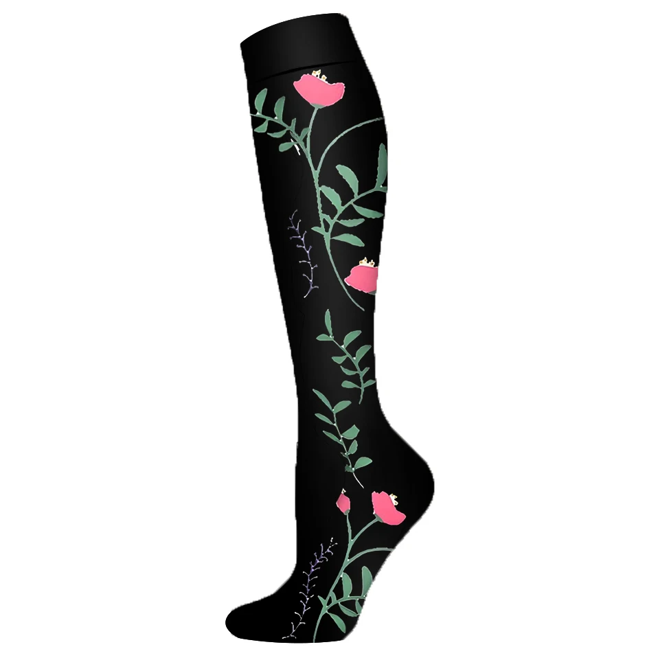 Kompressionsstrümpfe für Damen und Herren, Atmungsaktive Laufsocken, Drucksocken für Fußball, Erwachsenen-Edition, Netzdruck-Socken für Pflegepersonal – Detail 9