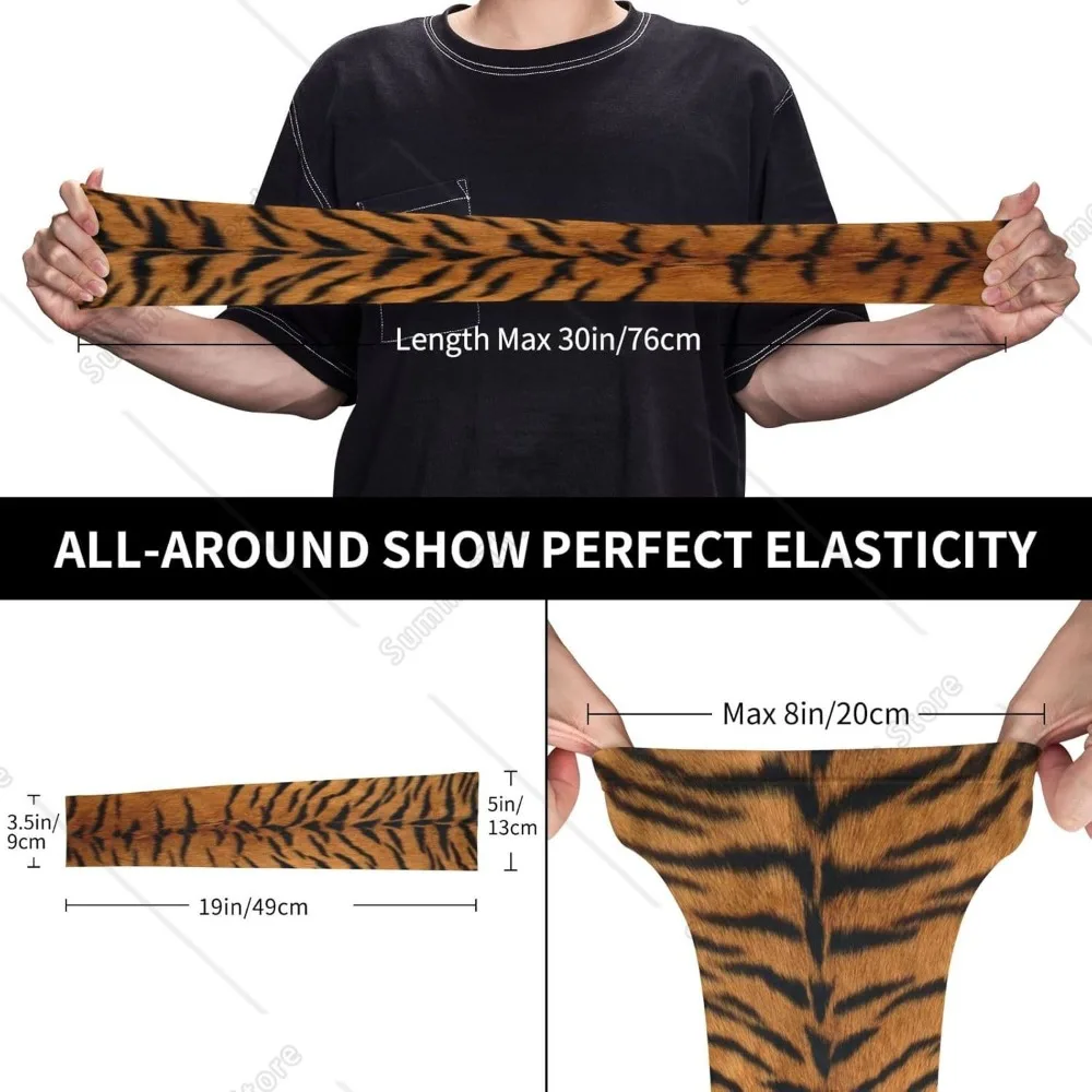 Tiger Print Arm Sleeves Cover Summer Sun Protection Arm Sleeves For Men Women Baseball Cycling Golf Running