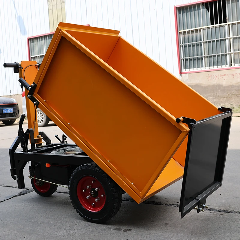 Multi-Function Manual Mini Engineering Dump Cart 3 Wheels Electric Farm Cart 500kg Heavy Duty Trolleys