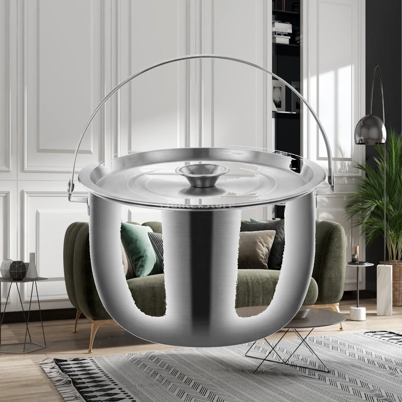 Food Grade Stainless Steel Oil Storage Container Built-in Hot Pot Strainer for Kitchen Oil Filtration