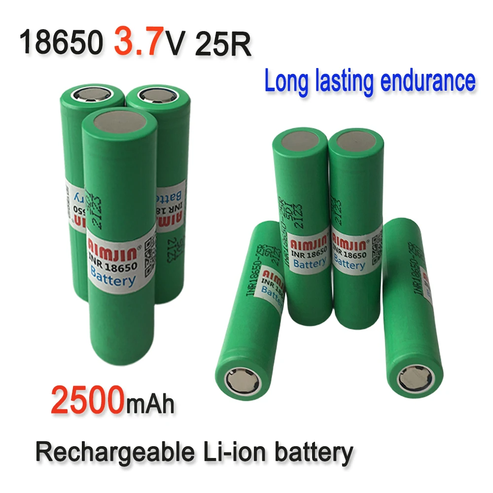 

3.7V 2500mAh 18650 25R Rechargeable Li-ion Battery For Our Toy Tool Flashlight Battery