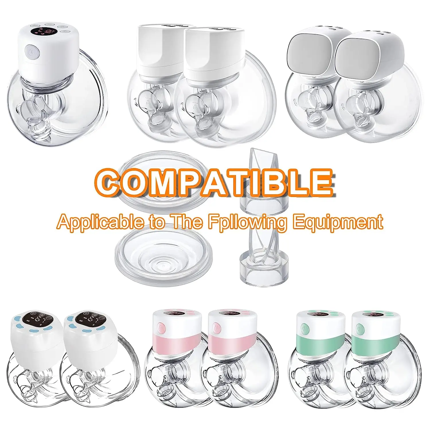 Duckbill Valve and Silicone Diaphragm,Compatible With Electric Breast Pump，Pump Parts/Accessories (10 Piece Set)