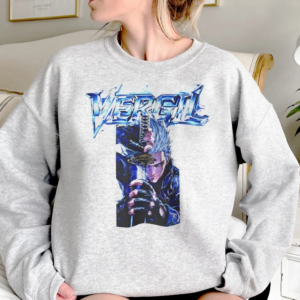 Devil May Cry women hoodies goth hoodie crew neck long coat unisex pullover