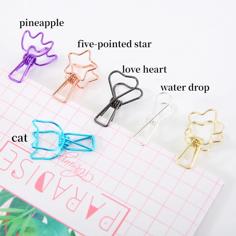 Mini Cartoon Bookmarks para Estudantes, Paper Clips, Book Page Organizer, Paper Clips, Escritório e Papelaria Escolar, Paper Clips, 6 Pçs/lote