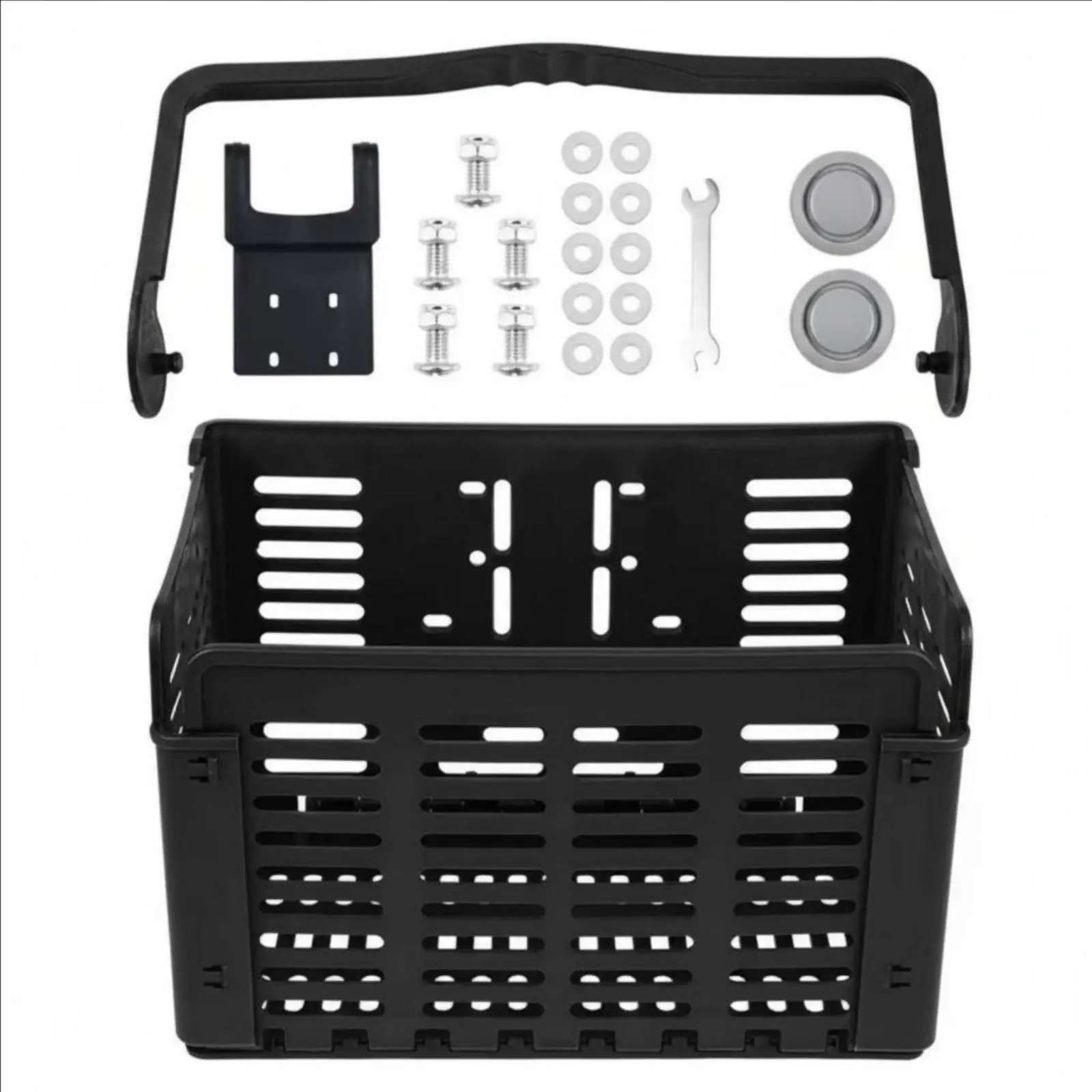 Folding Bike Basket Portable Front Bike Basket Easy to Clean for Shopping