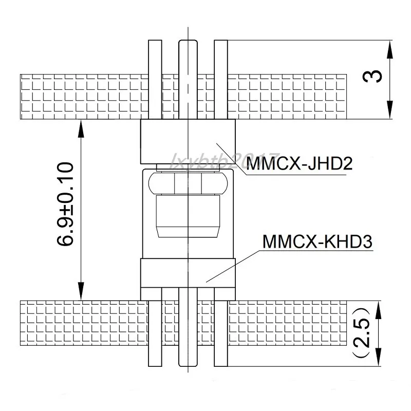 Board-to-Board 6.8mmMMCX-JHD2 Plug-in MMCX-KHD3 Board Pitch MMCX-KE and MMCX-JE Blind Plug-in