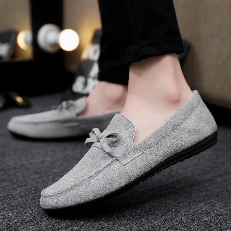 Spring Autumn Men Loafer Casual Canvas Shoes With Lazy Feet