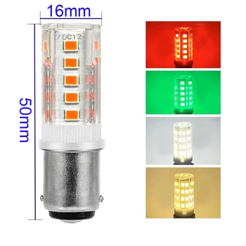 หลอดไฟ LED สำหรับเรือยอชท์ BA15D 12V 24V 3W แผ่นเรืองแสงแสดงสถานะ LED แบบดาบปลายปืนแบบคู่