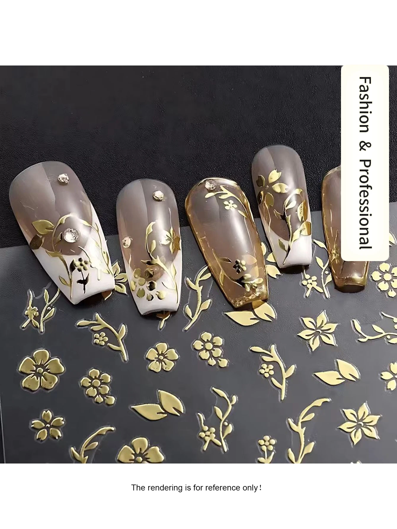 กลวงออกสติ๊กเกอร์ติดเล็บรูปดาวห้าแฉกที่เรียบง่ายพราวมือทาสีดอกไม้สติกเกอร์ทองและเงินกดร้อนรายการตกแต่ง