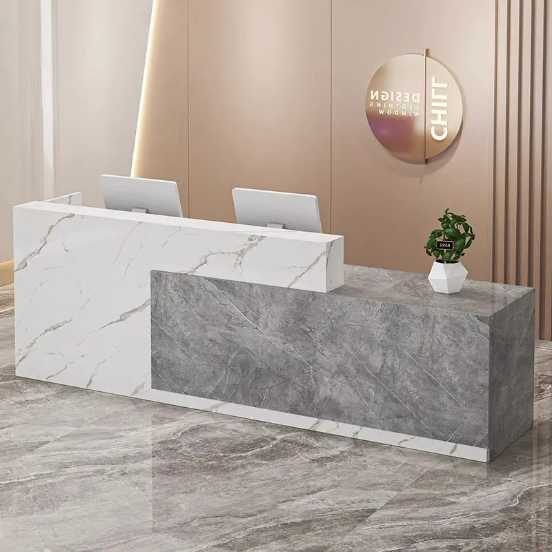 

Green Orange Reception Desks Vintage Storage Classic Luxury Reception Desks Corner Modern Rezeption Theke Office Furniture