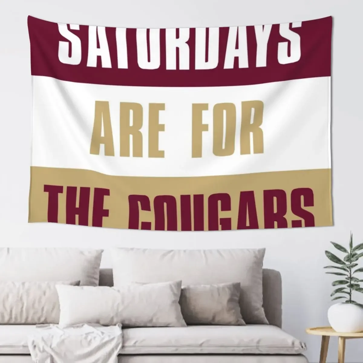 Saturdays are for The Cougars, College of Charleston Tapestry Cute Decor Home Decor Accessories Tapestry