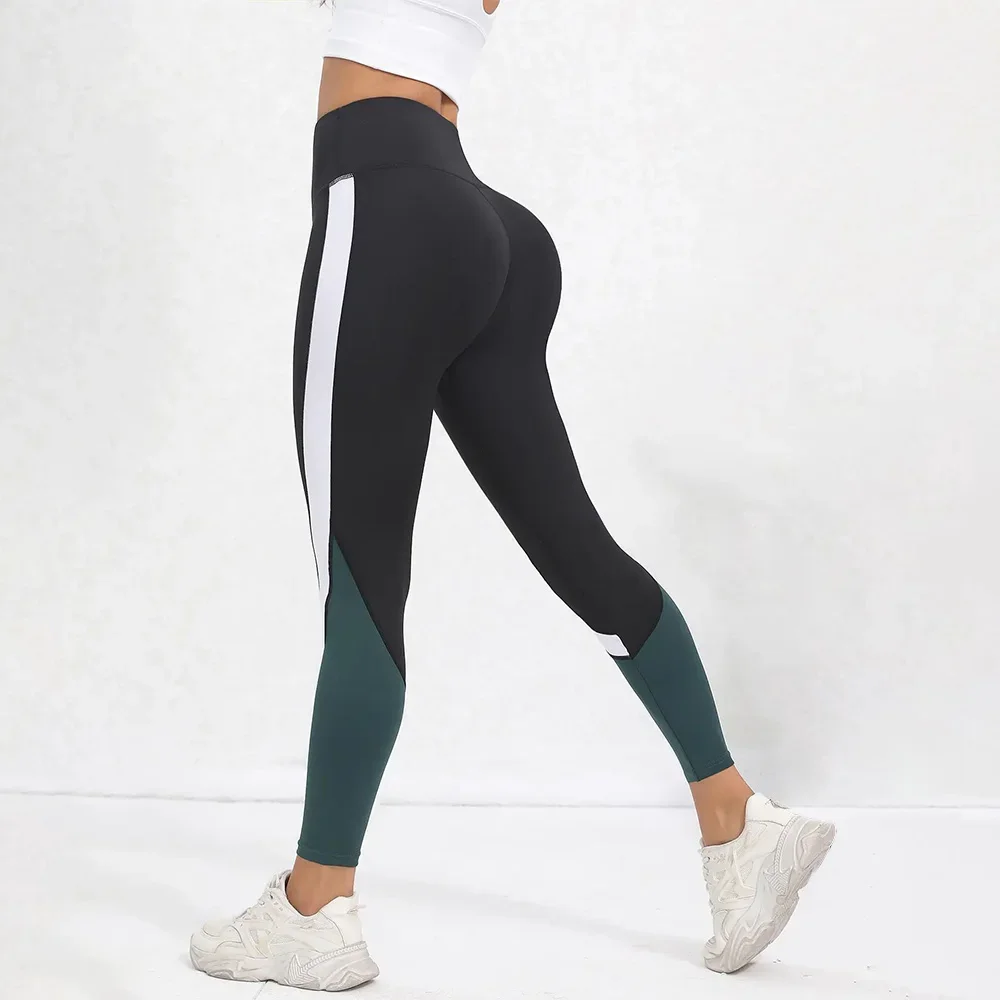 

Colorblocked High Waist Yoga Pants Leggings for Women Tummy Control Workout Leggings for Women