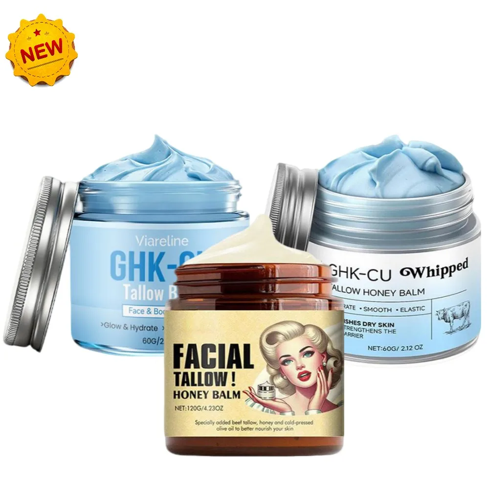 Copper Peptides GHK-Cu Beef Tallow Cream Blue Balm Manuka Honey Deep Moisturizing Nourishing Repair Barrier for All Skin Types