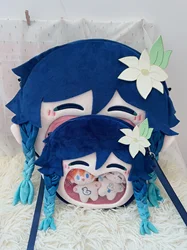 Game Anime Genshin Impact Venti Cosplay Big Mouth Transparent itabag Student Zipper Backpack Messenger Bags Shoulder