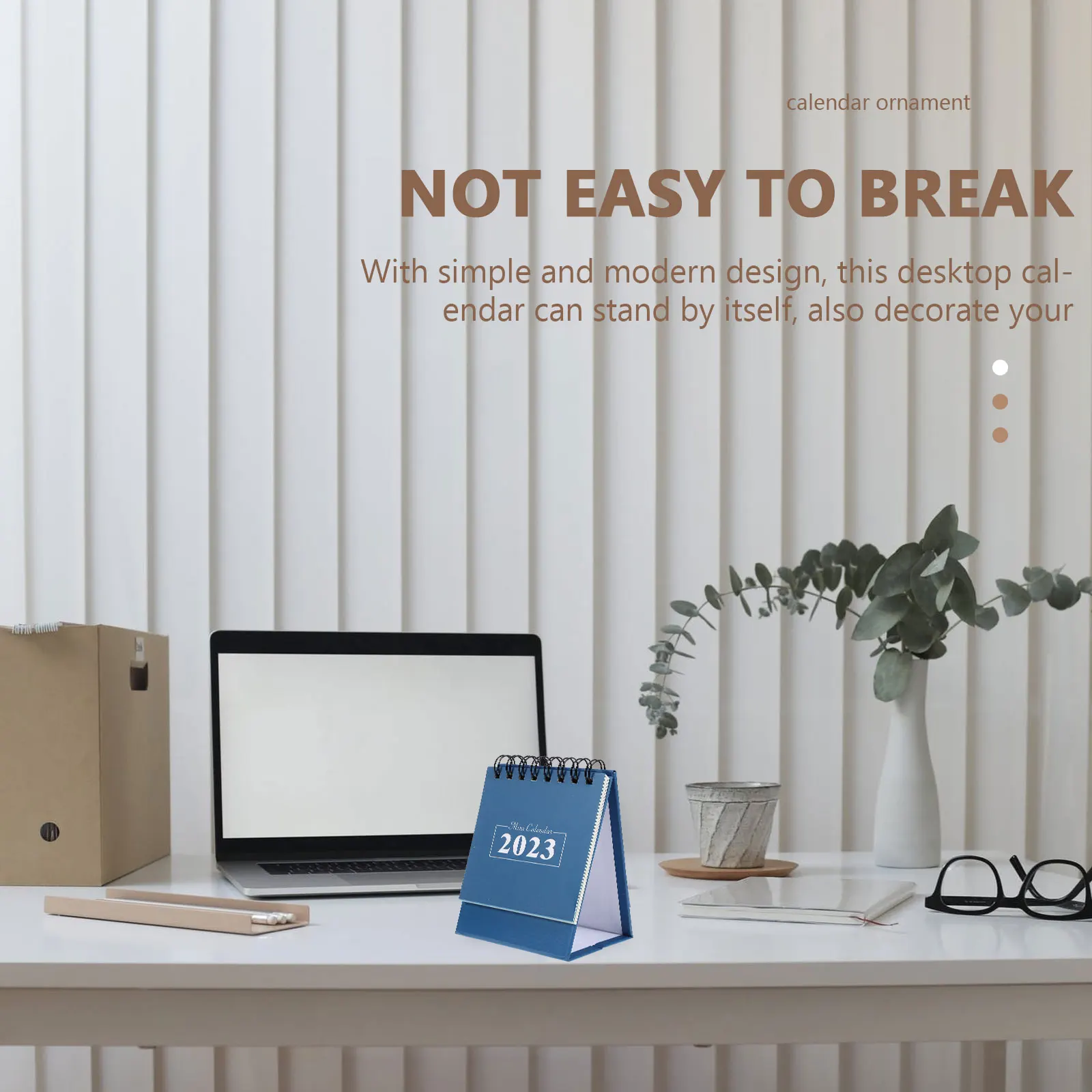 

3pcs Mini Desk Calendar Notepad 2023 Creative Simple Paper Planner Blue Office Supplies Yearly Organizer Gifts