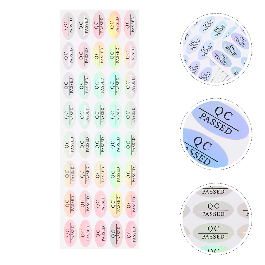 

800pcs Waterproof Qc Passed Stickers Warehouse Tags Adhesive Labels Pvc Bright Color Long Lasting Usage Status Tested