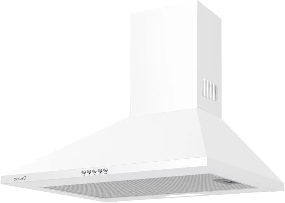 Campana Extractora Decorativa de Pared Omega II 600 con 3 niveles de extracción Panel de Control Mecánico Motor M3R Silenci