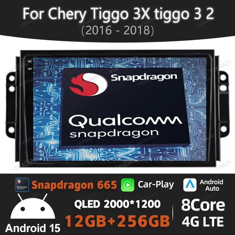 

Android 15 Car Radio For Chery Tiggo 3X tiggo 3 2 2016 - 2018 Multimedia Video Player Carplay Auto 4G WIFI NAVI GPS QLED 2DIN BT