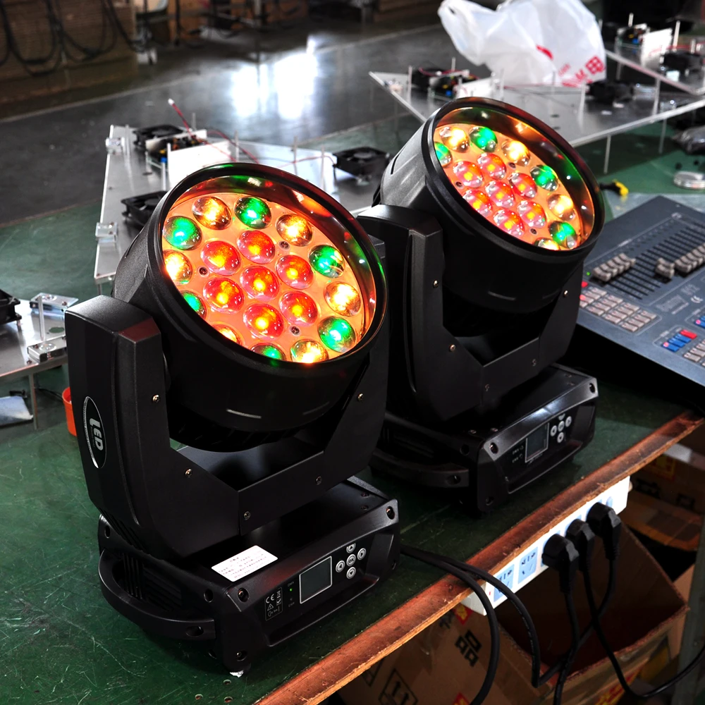 Imagem -05 - Tiptop 19x15w Rgbw 4in1 Cor Estágio Dmx Led Movendo a Cabeça Luz 24 16 Canais Pixel Controle de Cor Lavagem Ponto 2in1 Disco Clube dj