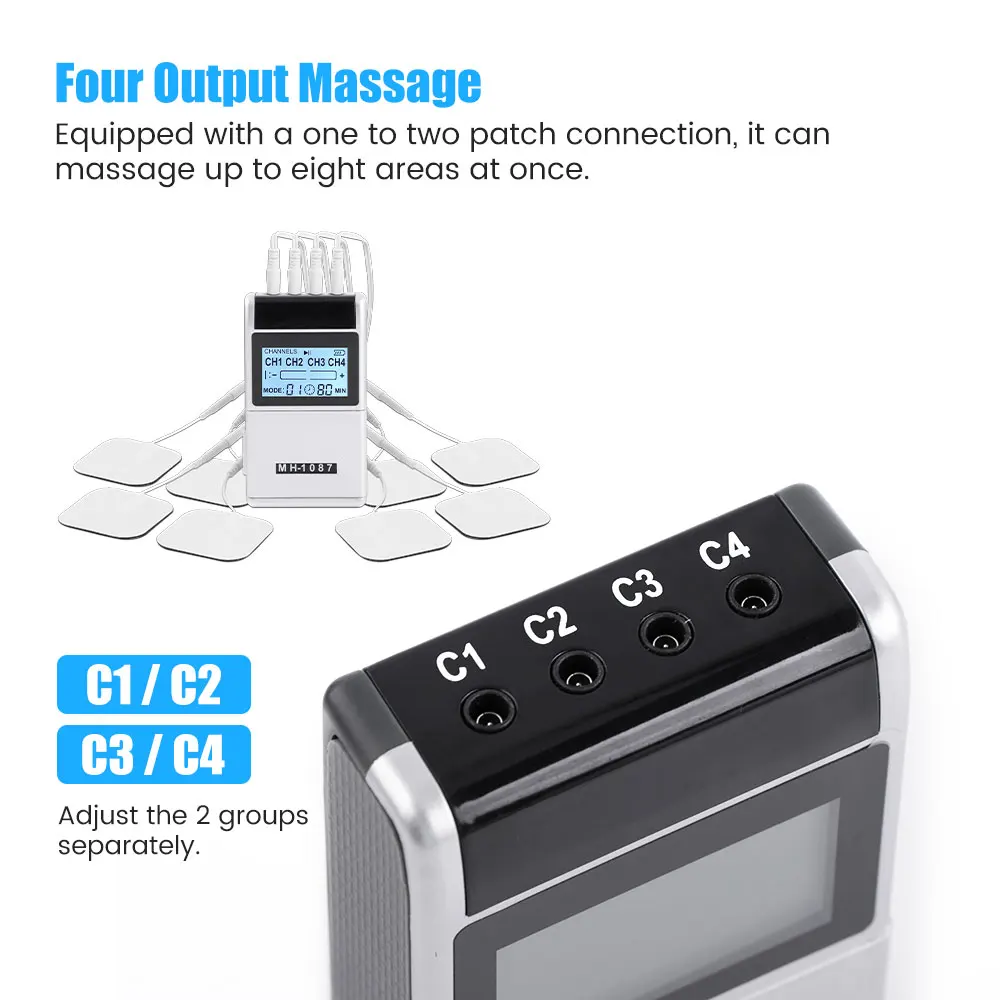 Electric Massage Instrument EMS Tense Machine Pulse Massager Tens Acupuncture Electrical Muscle Stimulator for Neck Back Body