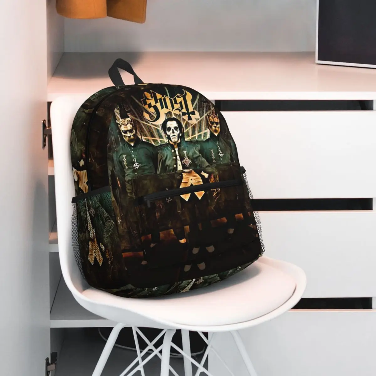 

Призрак Б.К. Рюкзак с ремешком, рюкзак большой емкости для мальчиков и девочек, школьная сумка, сумки на плечо для мужчин и женщин