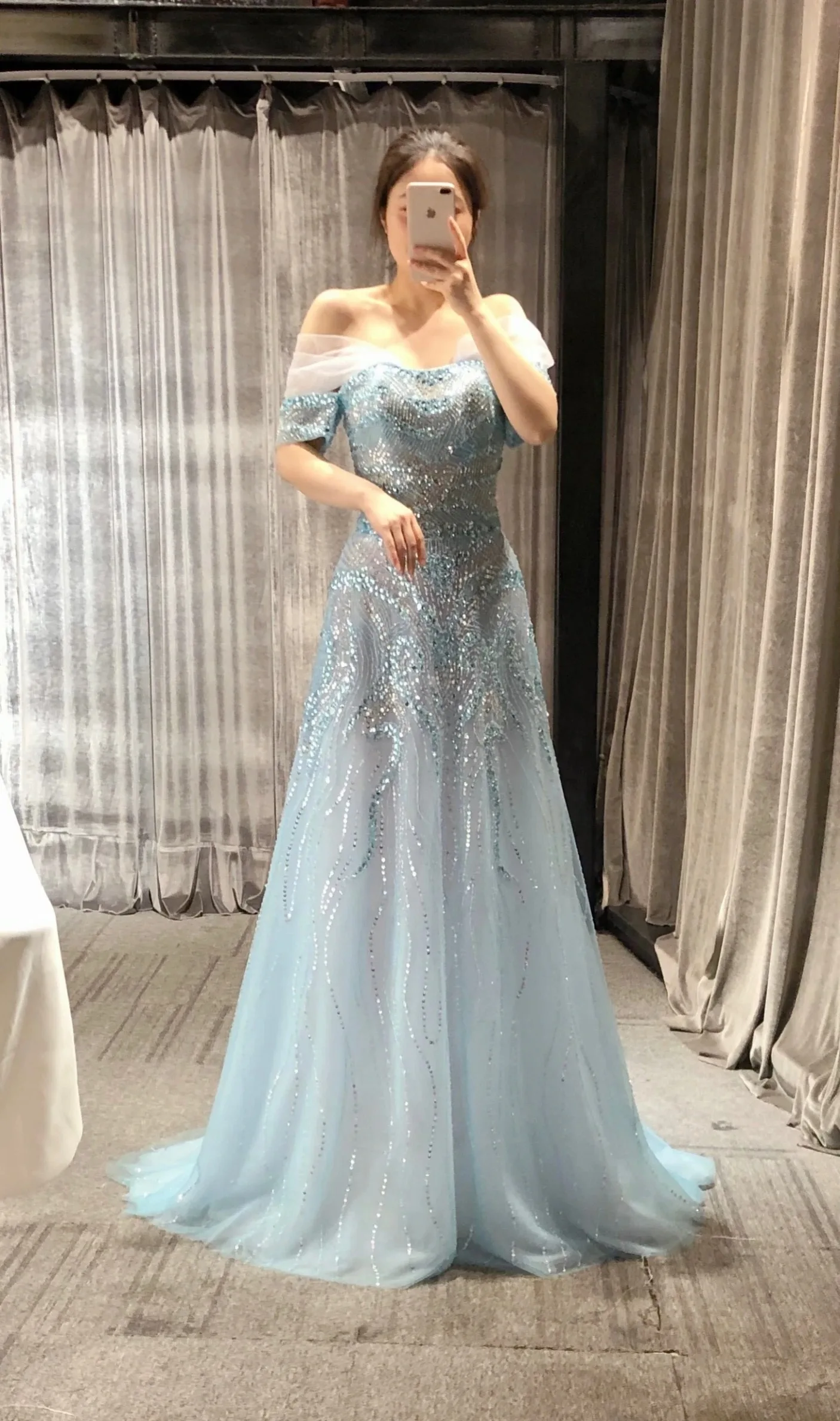 

Голубое вечернее платье с открытыми плечами и бисером, 2025, блестящее вечернее платье русалки с блестками, вечернее платье для выпускного вечера, наряд подружки невесты