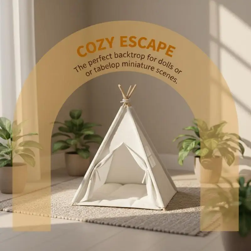 1: 12 Tent Model Decoration Scale Camping Simulation Outdoor Tent Decoration Doll Doll Small Tent Photo view 3