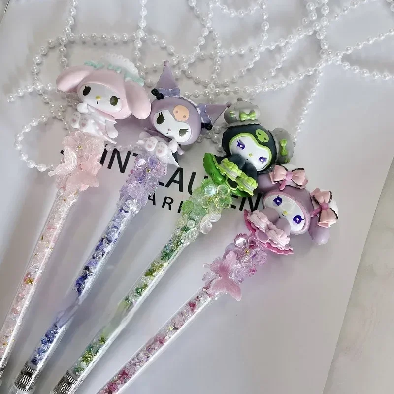 New Sanrio Carving Knife 13cm Pen Hello Kitty Art Diy Hand Account Pens Diamond Quicksand Student Carving Pen Send Sticker Blade