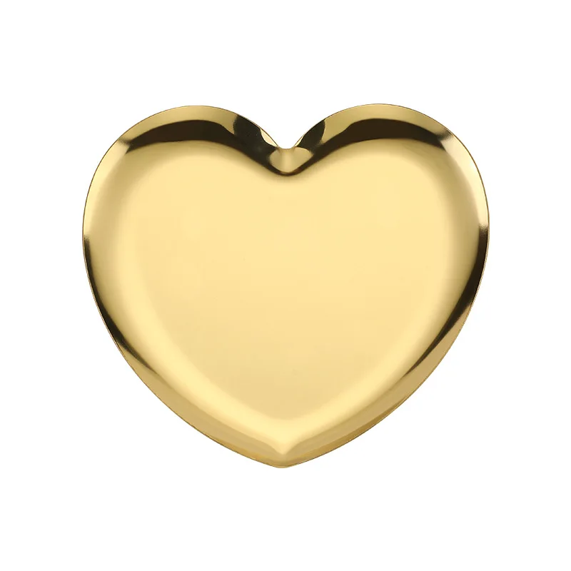 Ins Wind Stainless Steel Lip Jewelry Tray Household Cosmetics Multi-shape Purpose Metal Tray Girls Jewelry Storage Tray in Stock