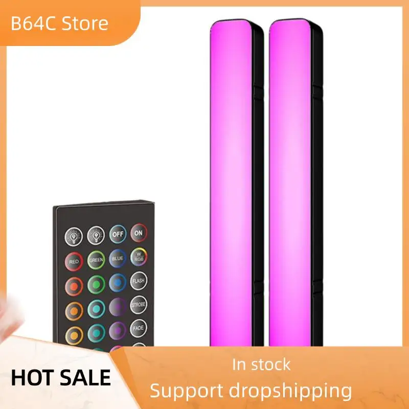 Luz de recogida B64C RGB, barra de luz de ritmo musical, luz de escritorio recargable, 2 uds. Para decoración de sala de juegos, ambiente de fiesta