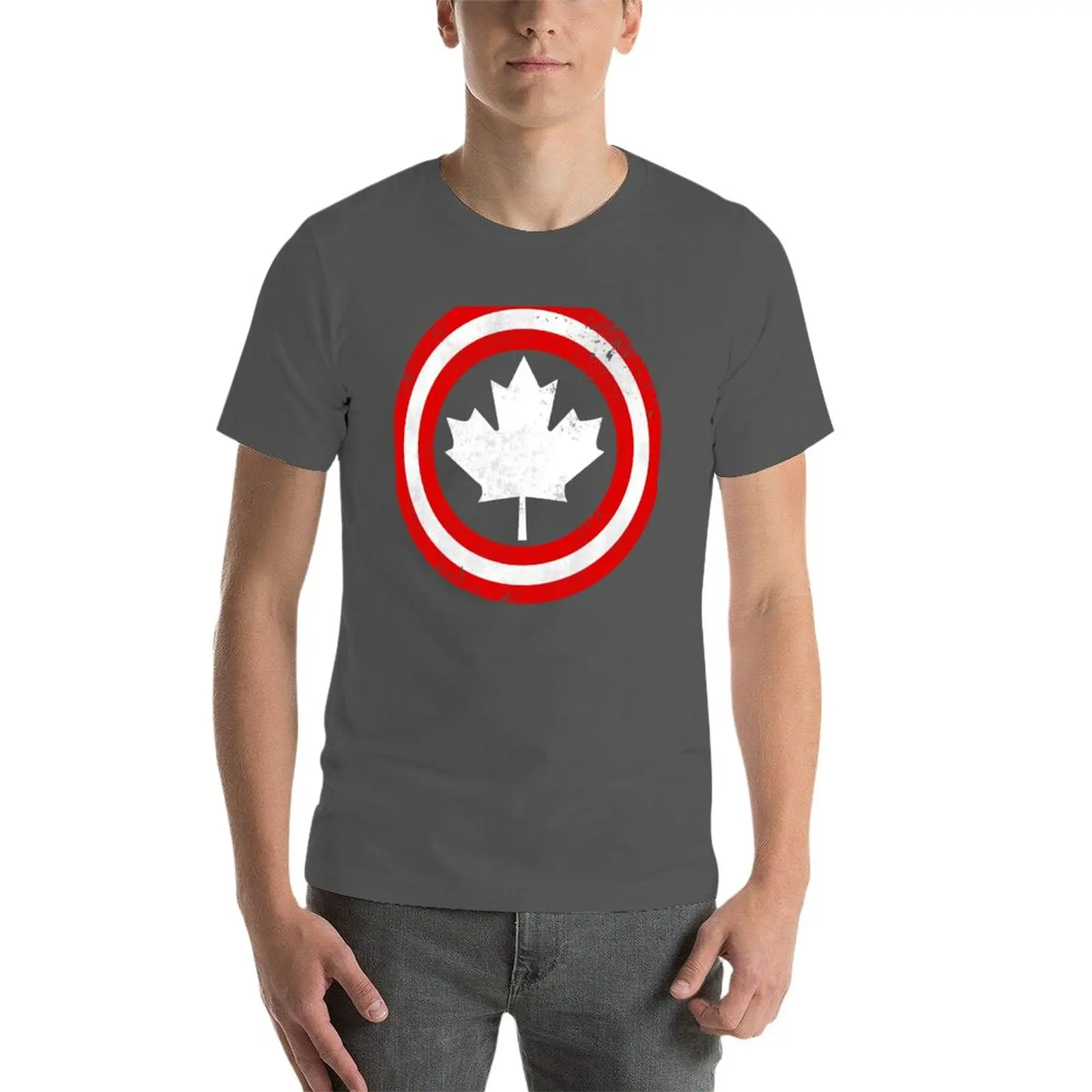 New Captain Canada (White Leaf) T-Shirt cat shirts plain t-shirt T-shirt men