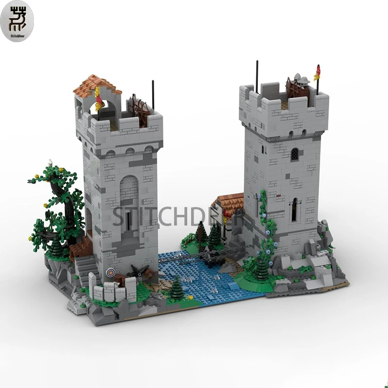 3395PCS MOC The Chain Towers Modular Architecture Model Building Blocks Lion Knights Castle Toy Brick Holiday Gift Replace 10305