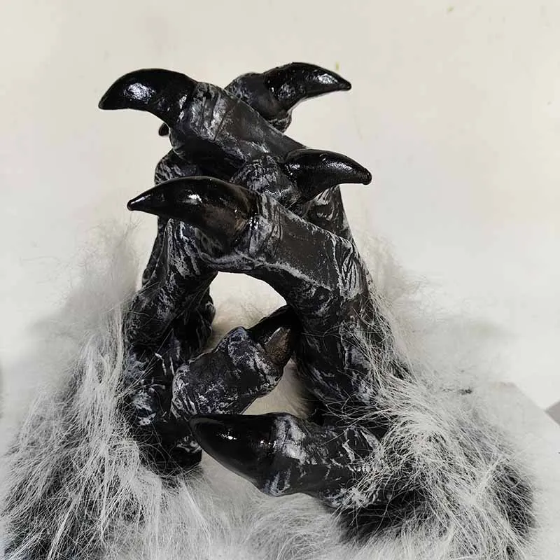 

Хэллоуин вечерние волчьи перчатки плюшевый латексный костюм оборотня ногти для взрослых руки лапы коготь для реквизита косплей вечерние пасхальные перчатки