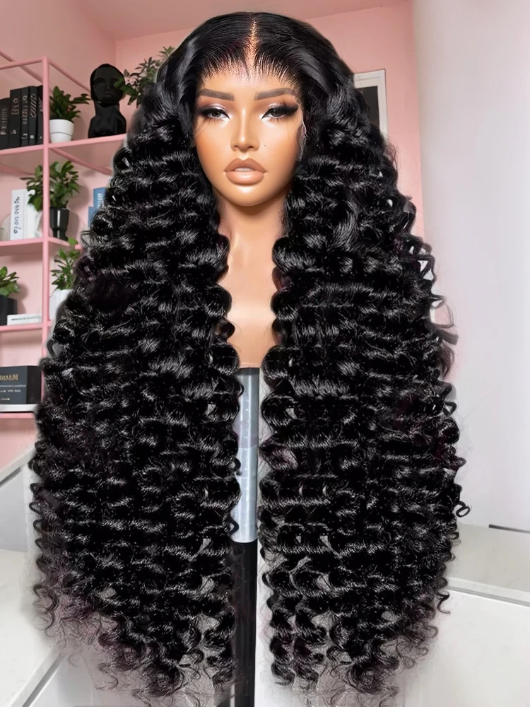 

Lace Front 200 250 Density Loose Deep Wave Human Hair Pre Plucked 13x6 30 40 Inch Wig 13x4 HD Water Curly Lace Frontal Remy Wigs