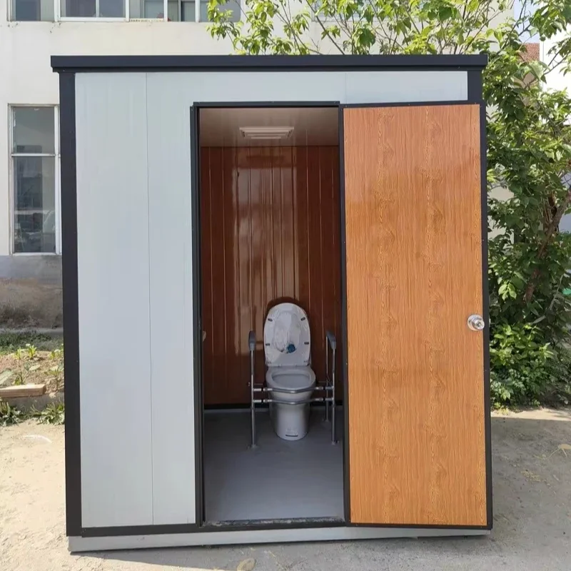 2026 Modern Outdoor Prefab Bathroom Unit Square Sliding Folding and Hinge Styles Acrylic Shower Cabinpromote sales