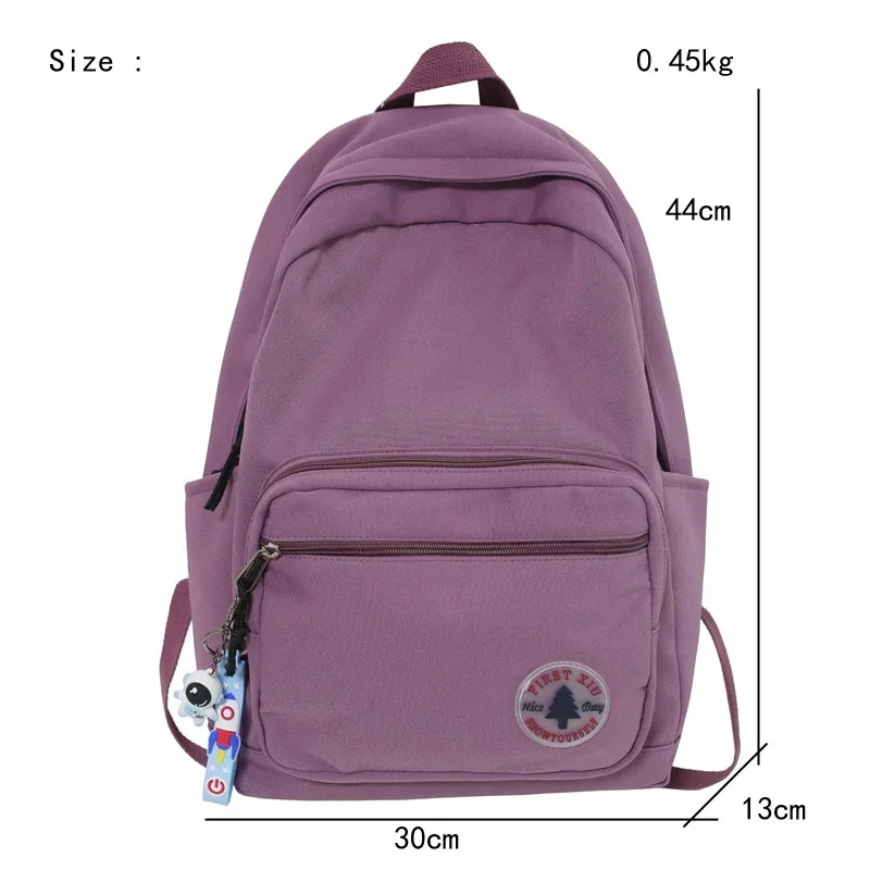 Fashion Casual Nylon Women Backpack College Student Backpack Teenage Girls School Bags Large Capacity Waterproof Travel Rucksack