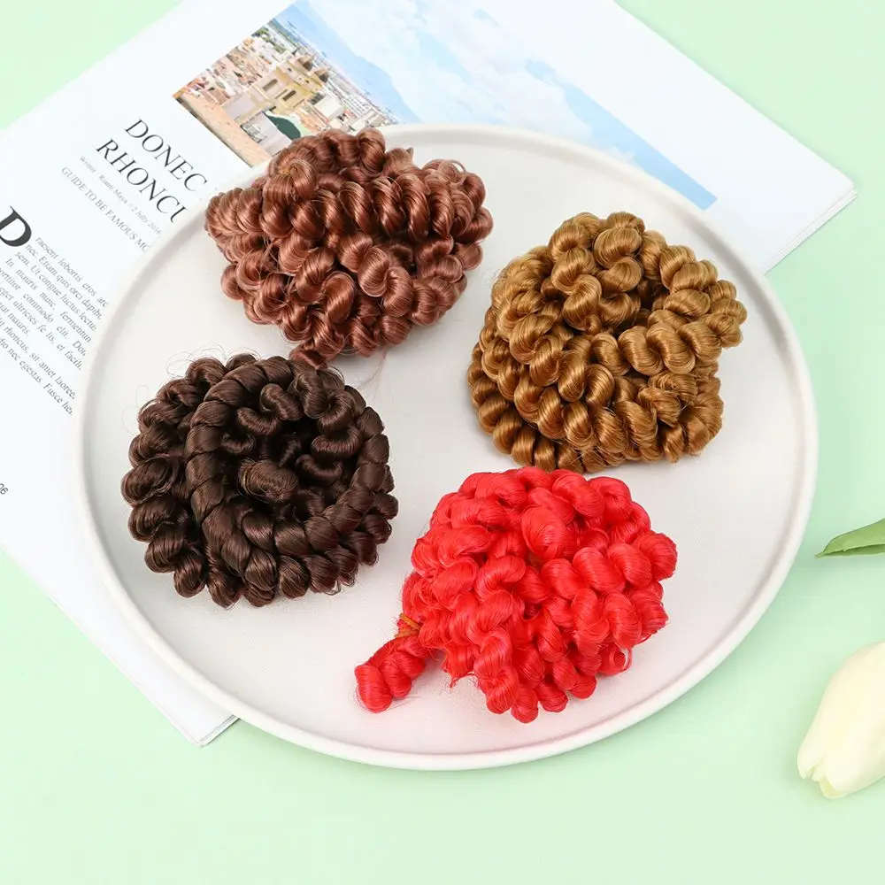 

Аксессуары для DIY: Короткие кудрявые парики-накладки из термостойкого волокна (1/6, 1/4, 1/3, 1/12 масштаба)