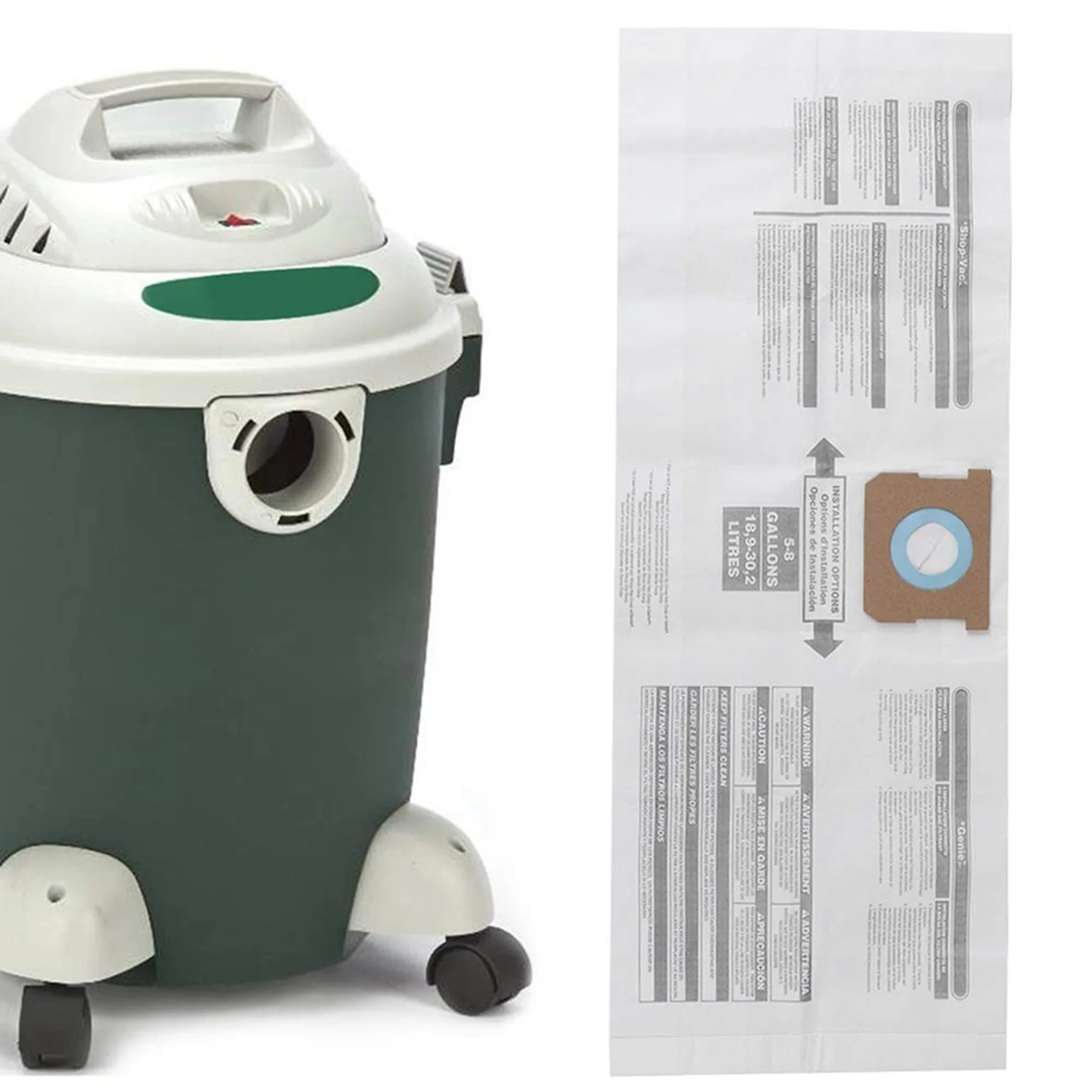 

6X Universal Dry Dust Bag 5 To 8 Gallon Vacuum Cleaner Replacement Accessory Fit For Shop Vac 90661 906-61 9066100-A57X