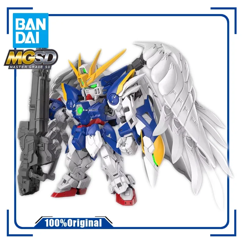 BANDAI MGSD XXXG-00W0 W-Gundam Zero Custom Q Version BB Warrior Assembly Model Action Toy Figures Christmas Gifts