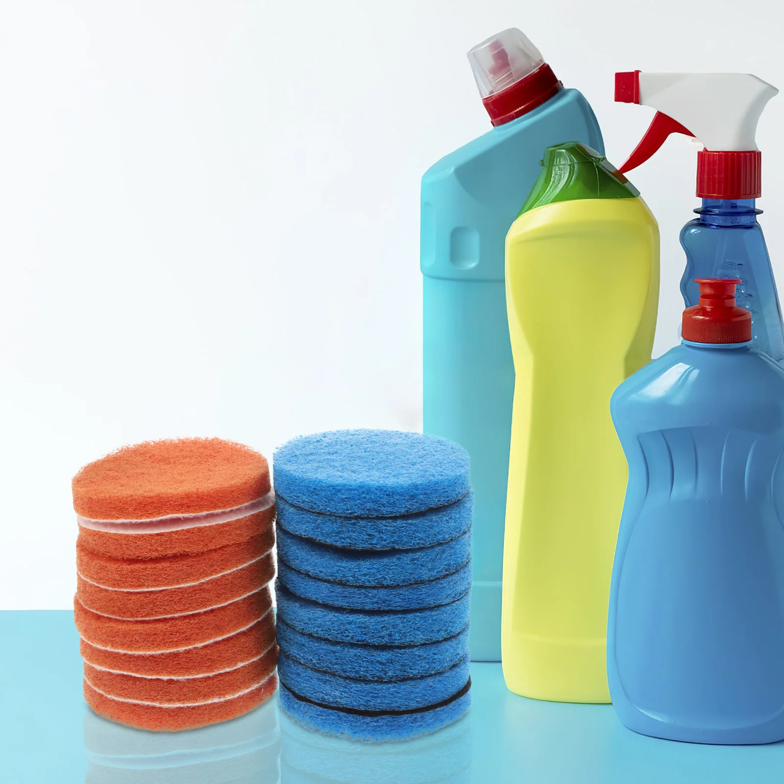 

24Pcs Cleaning Sponge Round Scrub Pads Replacement Nylon Scouring Buffers for Kitchen Bathroom Floor Drill Brush Attachment