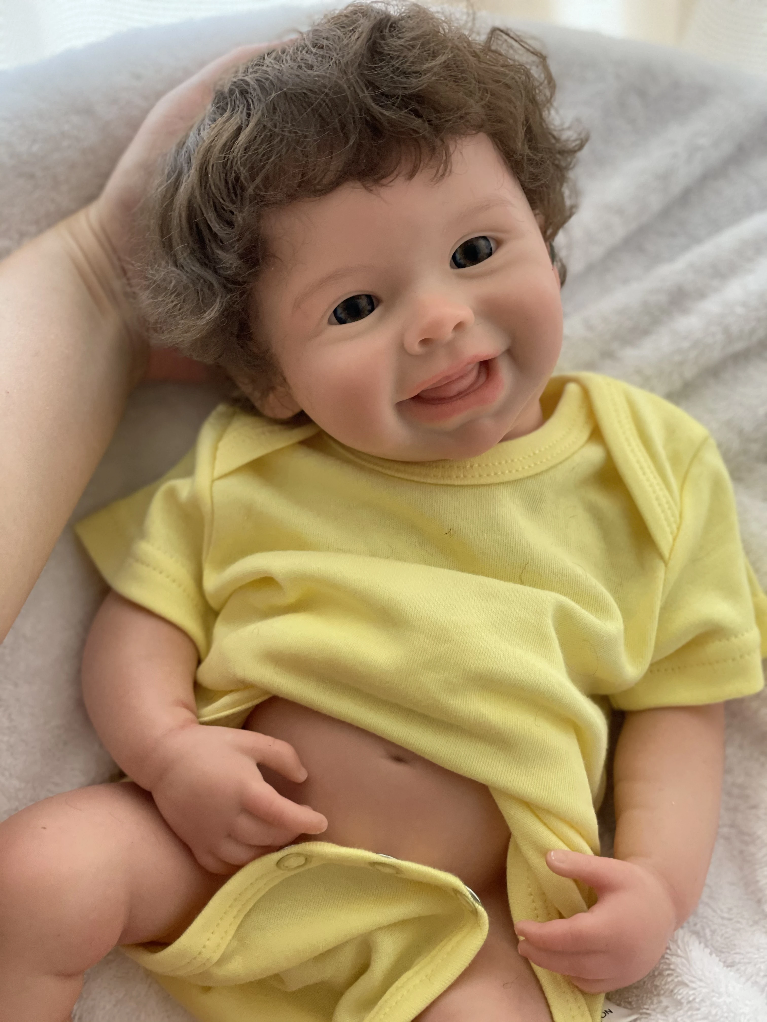 45CM Reborn Silicone Dolls Harper Handmade Painted Full Soft Solid Silicone Reborn Baby Dolls For Kid's Gifts Corpo De Silicone